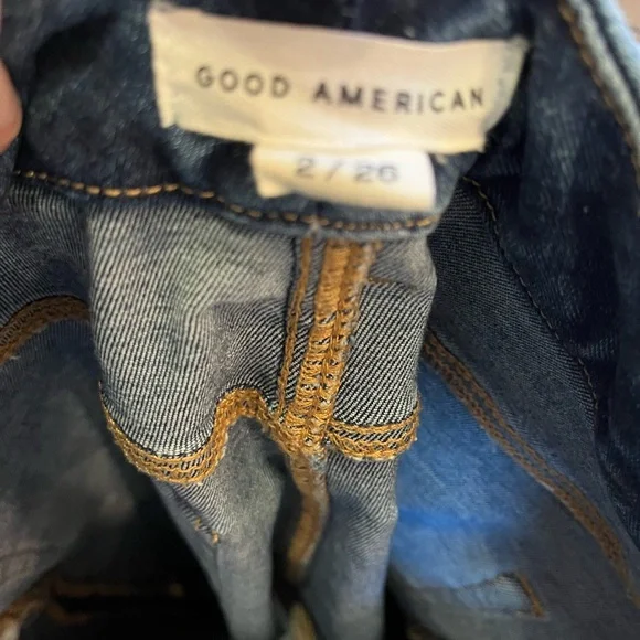 Good American Good Leg Flare Jeans size 2/26 - Picture 7 of 9
